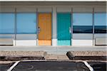 Refurbished 1970's Style Motel, Provincetown, Cape Cod, Massachusetts, USA