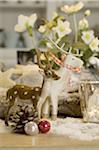 Christmas decoration with deer figurines