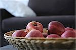 Red apples in fruit bowl