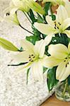 Bunch of white lilies