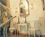 Elegant corridor with mirror