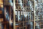 Haut et bas de casse presses typo