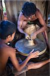 Potter at Potter's Wheel, Yatala, Sri Lanka