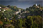 Hillside Buildings and Sitting Buddha, Kandy, Sri Lanka