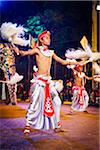 Charaf eddine danseurs Fanning Yak queues, Esala Perehera Festival, Kandy, Sri Lanka