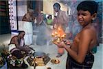 Offerings at Adi Puram Ceremony at Hindu Temple, Colombo, Sri Lanka