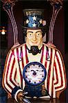 1890s - 1900s - 1910s FOLK ART UNCLE SAM AMUSEMENT ARCADE PERSONALITY GAME MACHINE