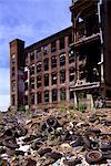 1980s ABANDONED FACTORY BUILDING NEWARK NEW JERSEY USA