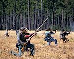 1980s RE-ENACTMENT OF CIVIL WAR BATTLE AT OLUSTEE FLORIDA USA