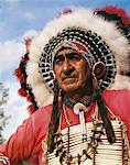 PORTRAIT OF SIOUX INDIAN CHIEF BIG CLOUD HEADDRESS NATIVE AMERICAN OUTDOOR