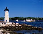 1990s LIGHTHOUSE SAIL AND FERRY BOAT NEW CASTLE MAINE