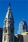 WILLIAM PENN STATUE AUF DAS RATHAUS VON PHILADELPHIA, PA