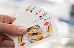 Gros plan des cartes à jouer femme