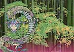 Bamboo and dragon