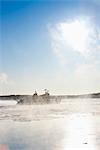 A ship in the archipelago in the winter