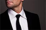 Close up of businessman's tie