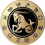 Vector Horoscope Capricorn