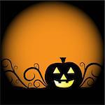 Spooky scary halloween pumpkin