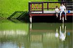 Father and son fishing