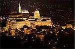 view of Buda castle, Budapest, Hungary from Citadel