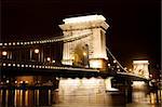 view of chain bridge in Budapest, Hungary