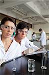 Portrait of science students working in a laboratory