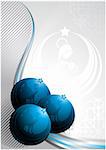 Communication Design for Christmas with nativity and Christmas balls elements.