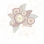 Cute floral background, vector illustration