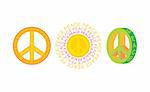 set of vector peace symbols