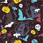 abstract seamless vector Halloween background