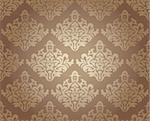 abstract seamless damask wallpaper vector illustration