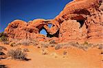 Double Arch rock formation at Arches national park