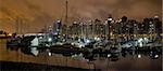 Marina at Stanley Park Vancouver British Columbia Canada at night