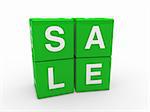 3d sale cube green discount word business