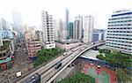 traffic in downtown, hongkong