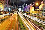 Modern urban at night in Hong Kong