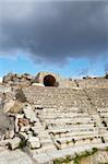 The old ruined small amphitheater of the city of Ephesus in modern day Turkey