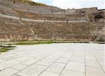 The remains of the large Amphitheater (Coliseum) in the city of Ephesus in modern day Turkey