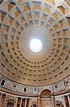 interior of the pantheon in rome italy, built in 126 ad