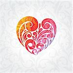 abstract cute Valentines day card vector illustration