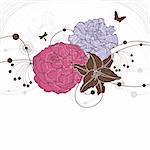 abstract cute lovely floral background vector illustration