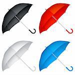 Set of 4 color umbrellas.