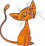 red cat cartoon illustration