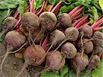 some fresh beetroots with tops