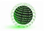 News green globe - internet concept - vector eps10