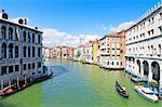 Gondolas on the Grand Canal of Venice