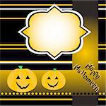 halloween background with smile pumpkin banner card vector
