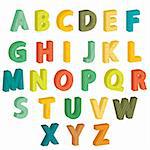 Colorful letters, vector illustration