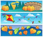 Autumn banners collection - vector illustration.