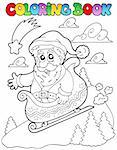 Coloring book Christmas topic 6 - vector illustration.